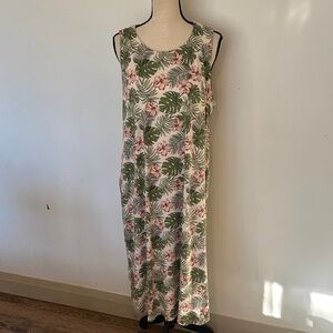 Josh XL Tropical Sleeveless Maxi Dress